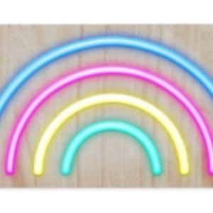 COPY - Rainbow Dreams LED Rainbow Wall Art Deco Night Lite Take it Anywhere NIB